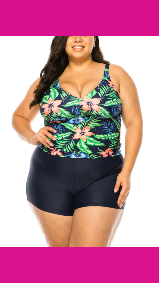 Plus Size Floral Tankini with Boy Shorts
H3030-PLUS - Just For You